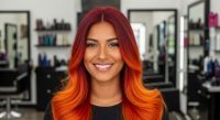 Rote Ombre