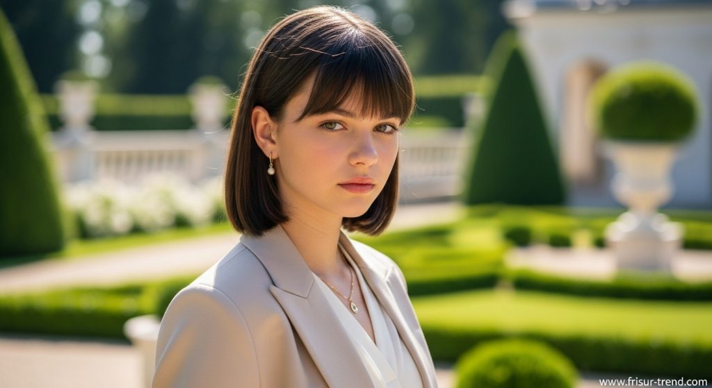 Kurzhaarfrisuren Mädchen mit Pony